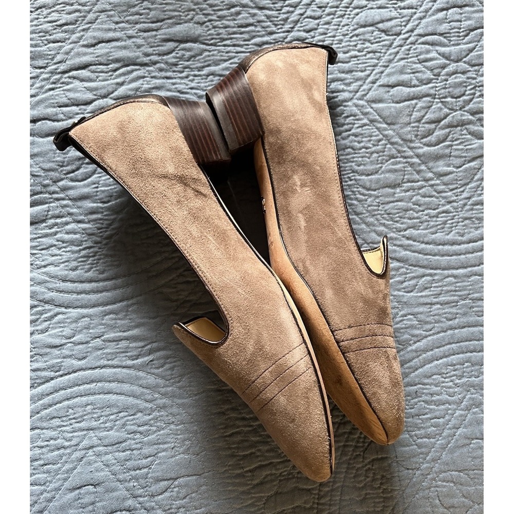 Vero Cuoio Vc Signature Vi-Nova Taupe Gray Brown Suede Slip On Loafers Size 8.5M - Picture 4 of 10